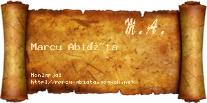 Marcu Abiáta névjegykártya